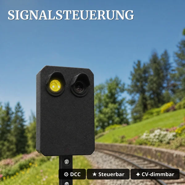 Lichtsignal Typ HL Vorsignal für Spur G analog / digital mit Decoder ML-Train 83804636_auswahl3