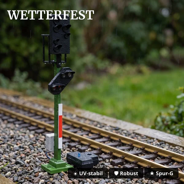 Lichtsignal Typ HV Hauptsignal mit Vorsignal für Spur G analog / digital mit Decoder ML-Train 83804641_auswahl2