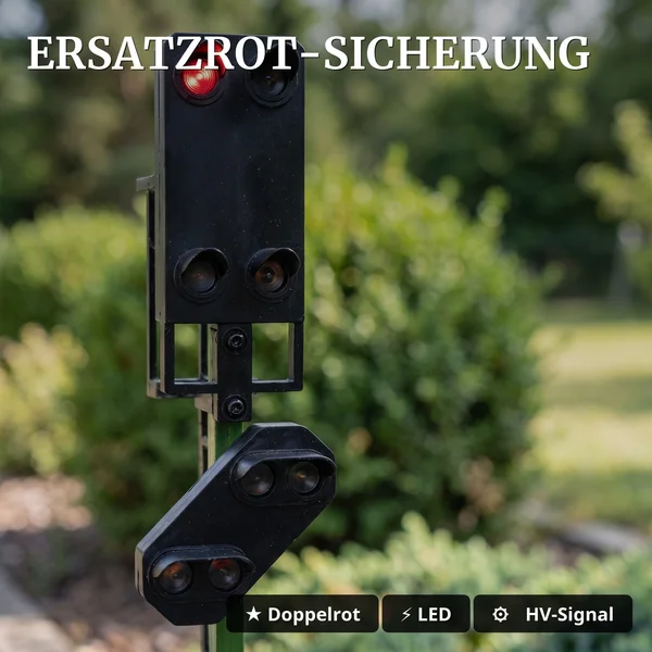 Lichtsignal Typ HV Einfahrtssignal mit Ersatzrot und Vorsignal für Spur G analog / digital mit Decoder ML-Train 83804644_auswahl2