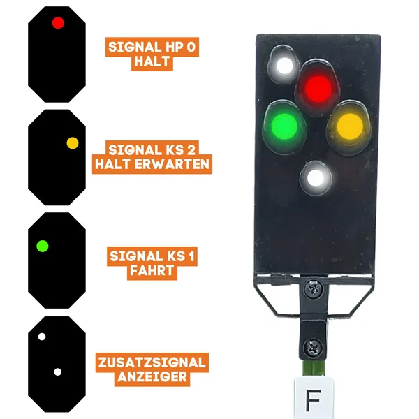 Lichtsignal Typ KS Illfeld für Spur G analog / digital mit Decoder ML-Train 83814614_auswahl4