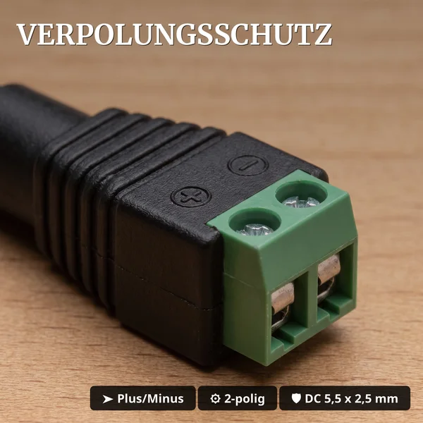 Anschlussadapter mit DC-Hohlbuchse 5,5 x 2,5 mm auf Terminal Block  – Spur G ML-Train 84003055_auswahl5