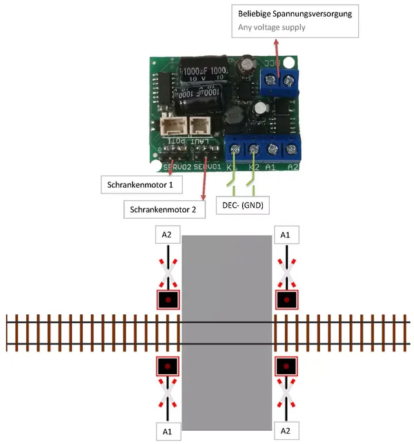 2-Kanal Bahnschrankenmodul mit Sound ML-Train 84004406_auswahl2