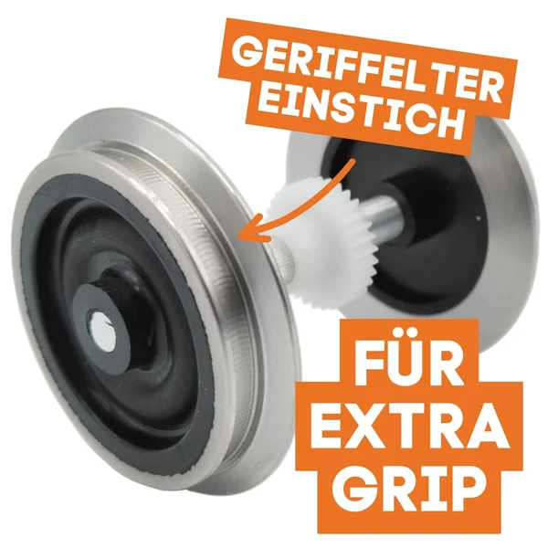 Antriebsachse mit Haftreifen schwarz C-Getriebe Radkranz Edelstahl Spur-G ML-Train 86701006_auswahl1