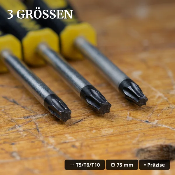 Präzisions-Schraubendreher Set Torx – T5 T6 T10 – 3-teilig, Spur G Gartenbahn ML-Train 88303110_auswahl6