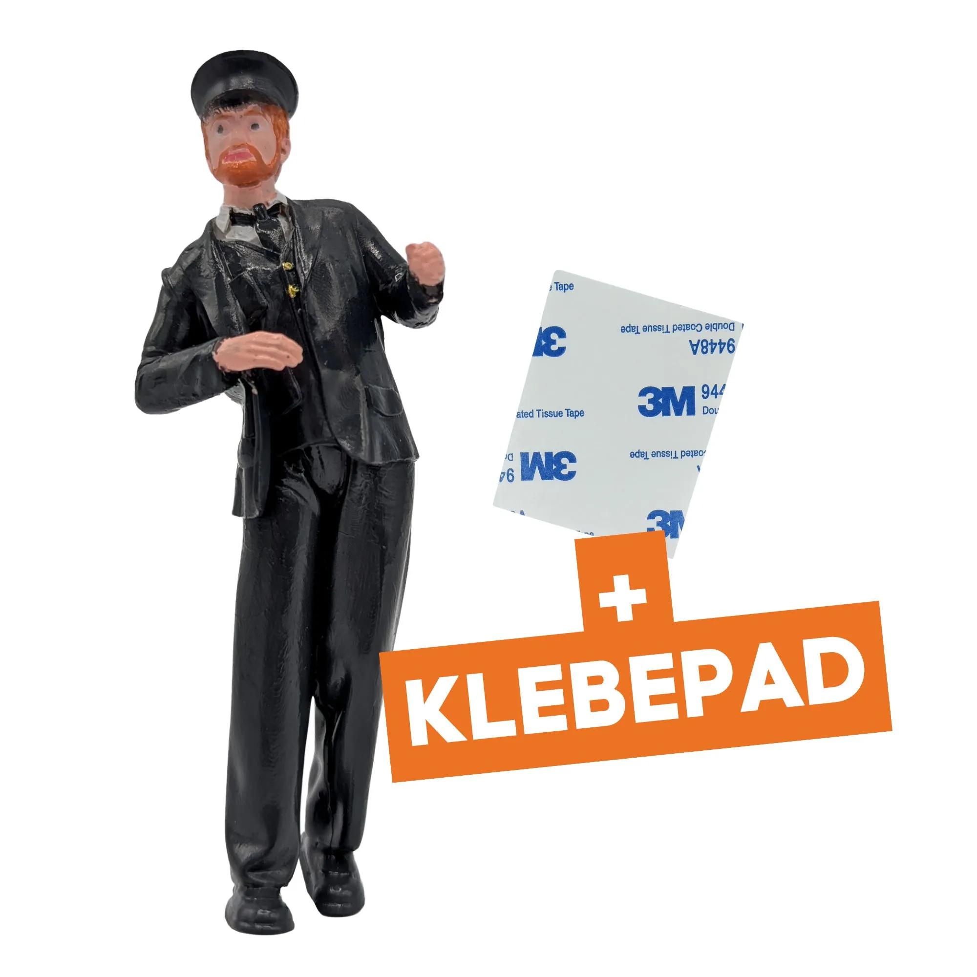 ML-Train Lokführer Tobias Spur G – Dampflok DR/HSB, stehend rechts lehnend, handbemalt_auswahl3