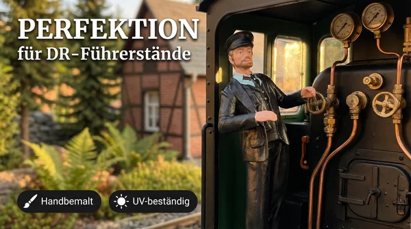 ML-Train Lokführer Tobias Spur G – Dampflok DR/HSB, stehend rechts lehnend, handbemalt_auswahl6