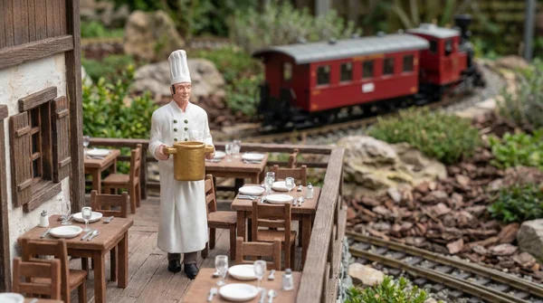 ML-Train Chefkoch Massimo Spur G – Figur mit Kochtopf, Handbemalt, Wetterfest_auswahl9