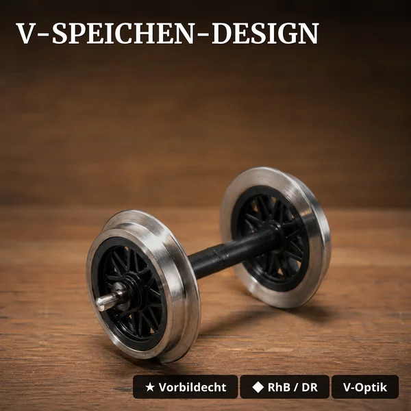 2x V-Speiche Radsatz aus Edelstahl 31 mm Spur G ML-Train 88671142_auswahl6