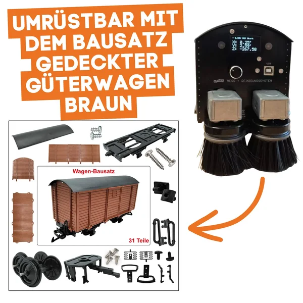 Mess- und Reinigungs-Güterwagen für Spur G als Bausatz ML-Train 889190500_auswahl5