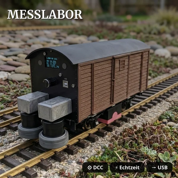 Mess- und Polier-Güterwagen Spur G Bausatz Braun | DCC | OLED | Bluetooth – ML-Train 889190800_auswahl4
