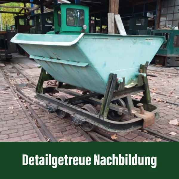 Kipplore mit Bremserbühne Grubenhunt Feldbahnwagen mintgrün Spur-G als Bausatz ML-Train 88919115_auswahl1