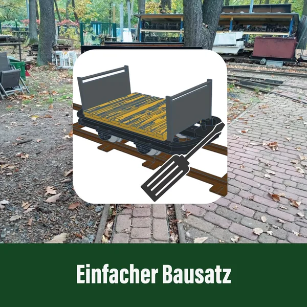 3er Set Lore mit Seitenwänden Feldbahnwagen Spur-G als Bausatz ML-Train 88919220_auswahl3