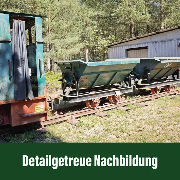 Kipplore Grubenhunt Feldbahnwagen grün Spur-G als Bausatz ML-Train 88919230_auswahl1
