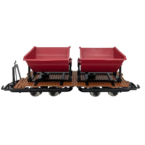 Feldbahn-Flachwagen mit Doppel-Kipplore rot als Bausatz Spur G_auswahl7