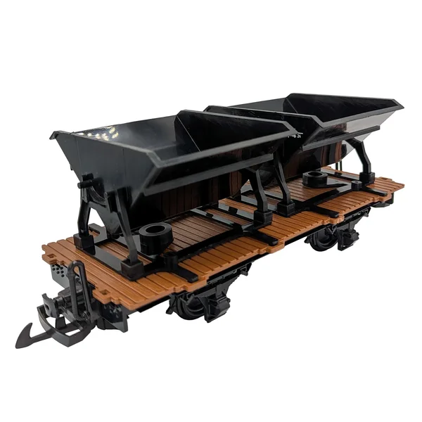 Träger-Flachwagen mit Doppel-Kipplore schwarz als Bausatz Spur G ML-Train 88919382  _auswahl5