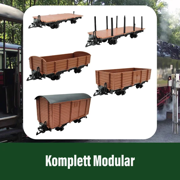 Gedeckter Güterwagen braun als Spur-G Bausatz ML-Train 88919620_auswahl1