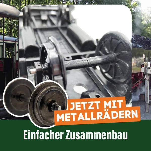 Drehschemelwagen Set schwarz/grau mit Metallräder Bausatz ML-Train 88920630_auswahl1