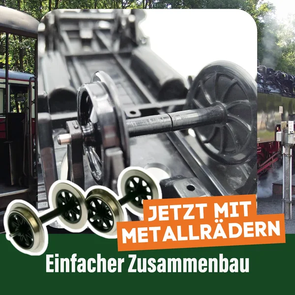 Drehschemelwagen Set schwarz mit Doppelspeichen-Metallrädern als Spur-G Bausatz ML-Train 88921640_auswahl1