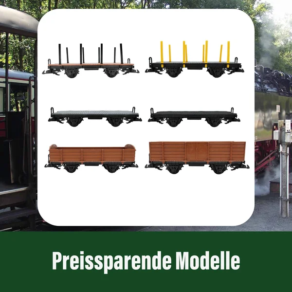 Drehschemelwagen Set schwarz mit Doppelspeichen-Metallrädern als Spur-G Bausatz ML-Train 88921640_auswahl3
