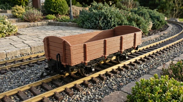 Niederbordwagen braun Bausatz Spur G 1:22,5 mit Metall-Speichenradsätzen 31 mm – 30-teilig ML-Train 88923530_auswahl5