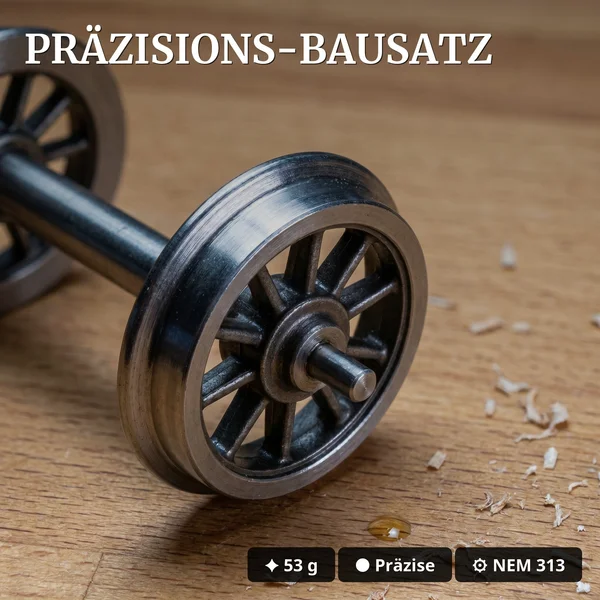 ML-Train Niederbordwagen grau Spur G Bausatz mit Metall-Speichenradsätzen 31 mm – 30 Teile ML-Train 88923590_auswahl2