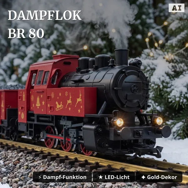 Start-Set Weihnachtszug Dampflok mit 2 Güterwagen Piko 02412_auswahl2