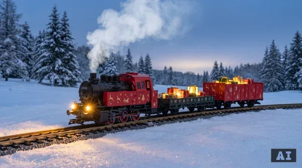 Start-Set Weihnachtszug Dampflok mit 2 Güterwagen Piko 02412_auswahl5