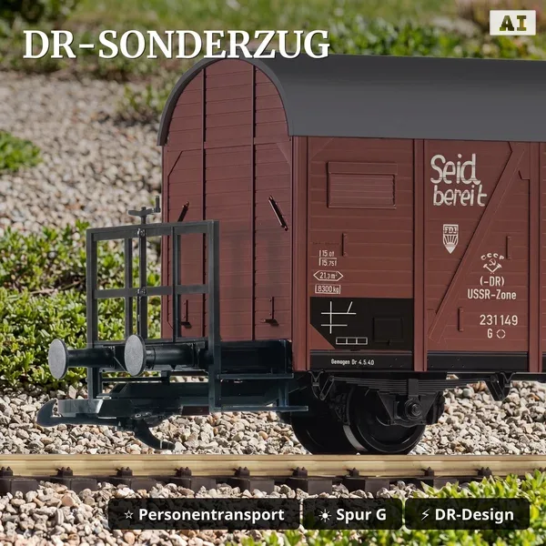 Gedeckter Güterwagen FDJ DR Piko 37977_auswahl2