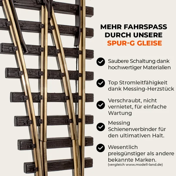 Weiche links Messing R5 mit Verbinder ML-Train 8922155_auswahl2
