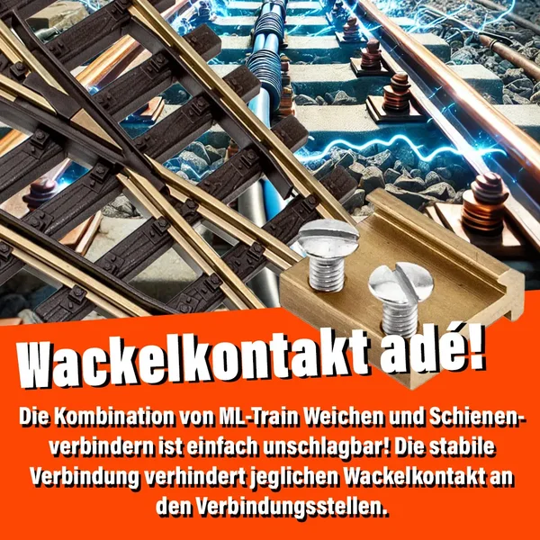 Weiche links Messing R5 mit Verbinder ML-Train 8922155_auswahl3