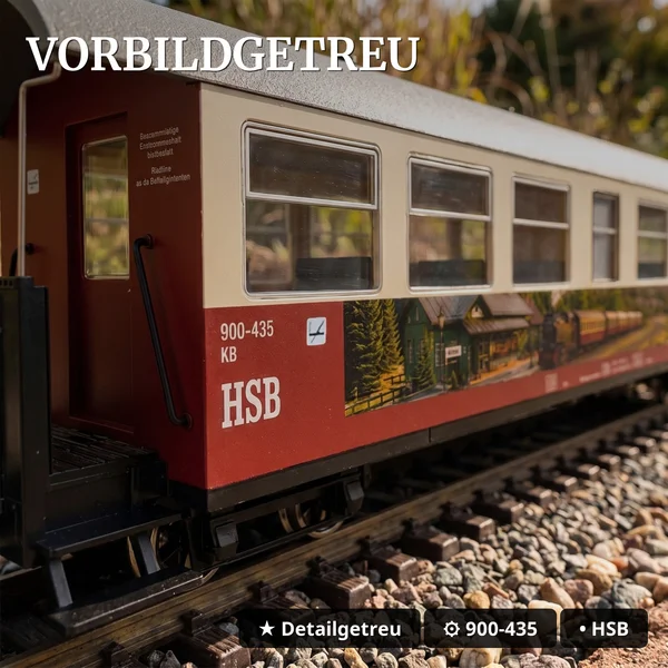 HSB Personenwagen 900-435 'Bahnhof Schierke' Spur G - Modell-Land Edition - Train Line 93132027_auswahl3