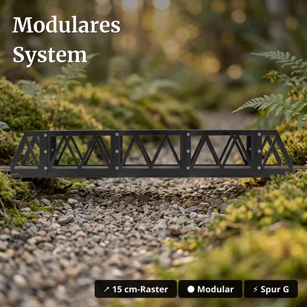 Brücke 60 cm aus stabilem HDPE-Kunststoff erweiterbar Spur G Gartenbahn ML-Train 97100060_auswahl3