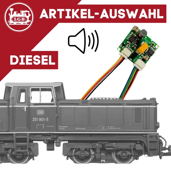 Diesellok mit einem 16 Bit DS6-Sound für LGB