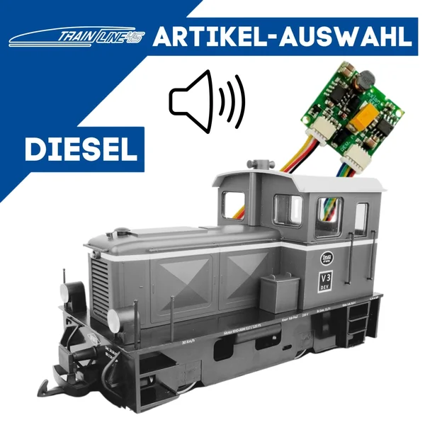 Diesellok mit einem 16 Bit DS6-Sound für Train Line
