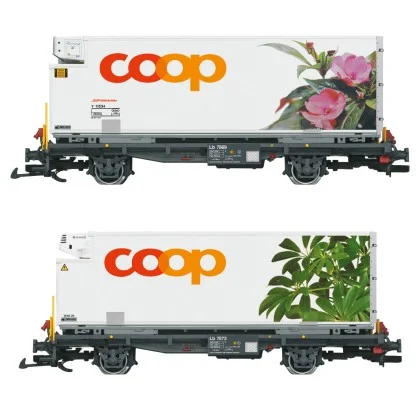 RhB Containerwagen-Set Coop LGB 45885
