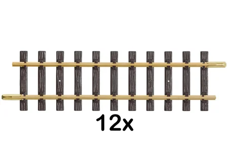 12 x Gleis gerade 30 cm LGB 10000