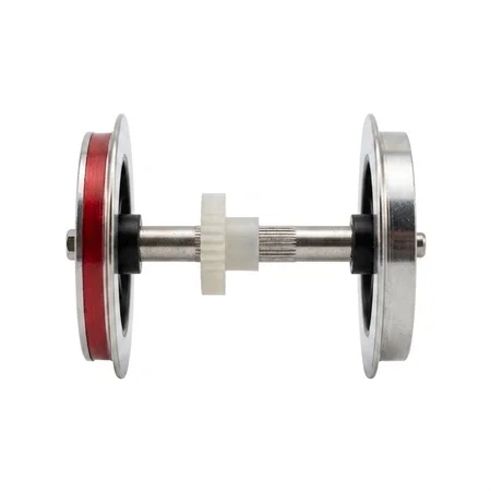ML-Train Antriebsachse schwarz mit Haftreifen rot | B-Getriebe | Edelstahl-Radkranz | Spur G