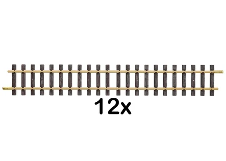 12 x Gleis gerade 60 cm LGB 10600