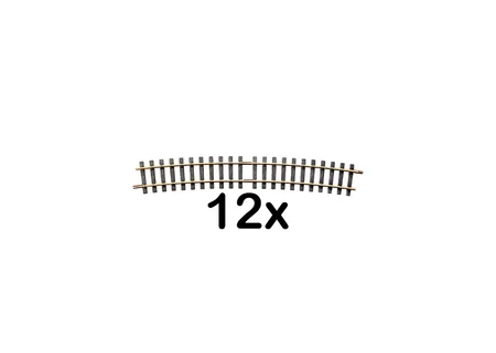 12 x Gleis gebogen R5, 15 Grad LGB 18000
