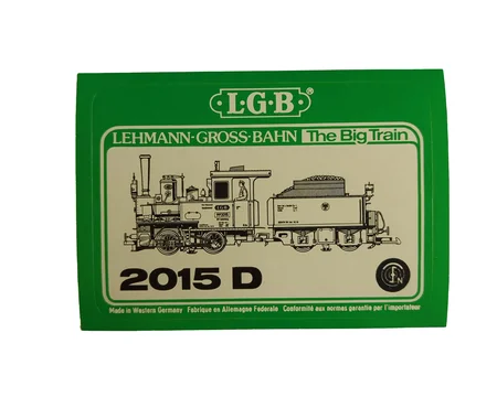 Aufkleber Dampflok Schlepptender LGB 2015 D