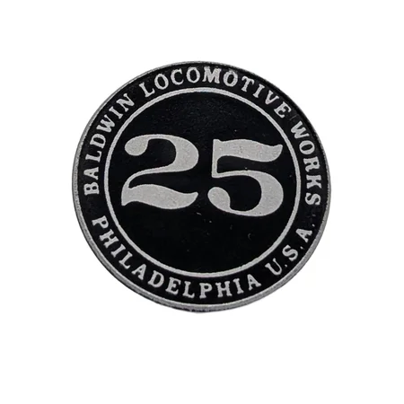 Nummerntafel Kesseltür bedruckt '25' Dampflok Froney LGB 20252-E020