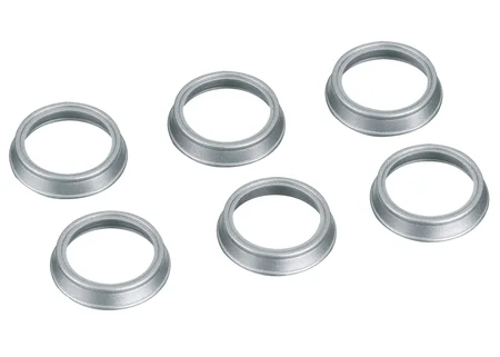 6x Lampenringe silbern für Spur-G LGB 24601-M078
