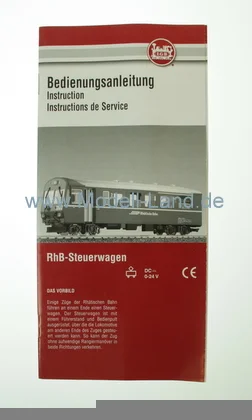 Bedienungsanl 30900 / 31900 RHB Steuerw 30900-E5100 LGB