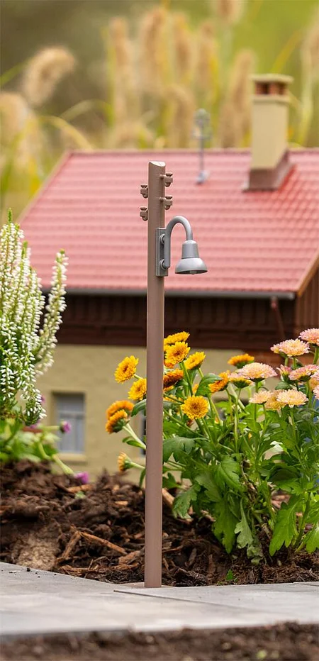 Holzmast mit Bogenleuchte 2 Stück Pola 333232
