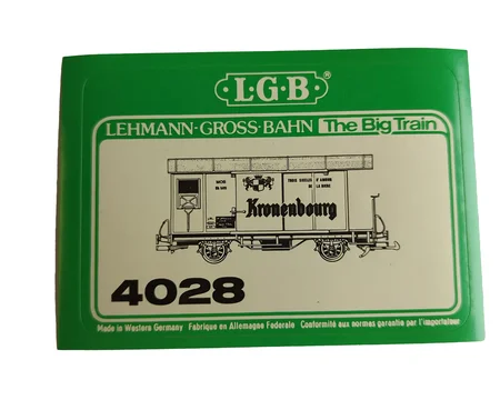 Aufkleber Güterwagen Kronenburg LGB 4028