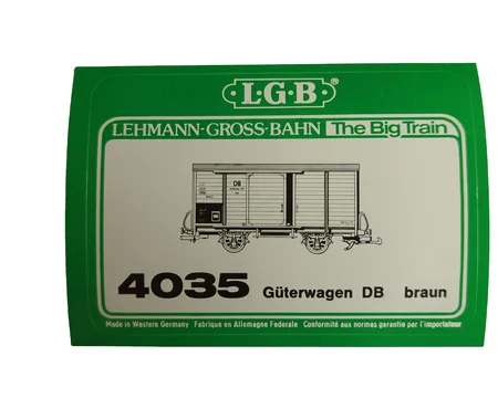 Aufkleber Güterwagen gedeckt DB LGB 4035
