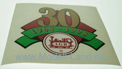 Aufkleber 30J. Zubehör Zurüstsatz LGB 41124-E197