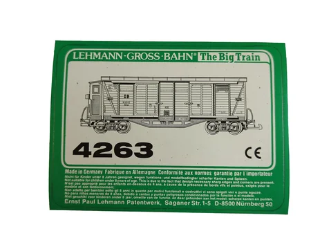 Aufkleber Güterwagen DR LGB 4263