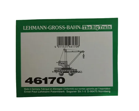 Aufkleber Güterwagen Kranwagen Feldbahn LGB 46170