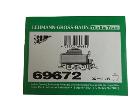 Aufkleber Tender mit Sound LGB 69672